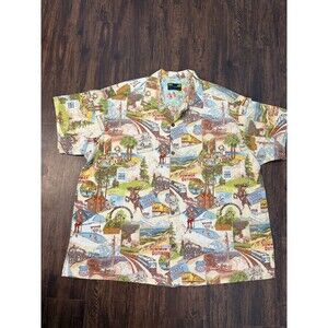 Moon Dog Shirt Co Men’s Shirt Sz 3XL Handmade Union Pacific Railrod Short Sleeve